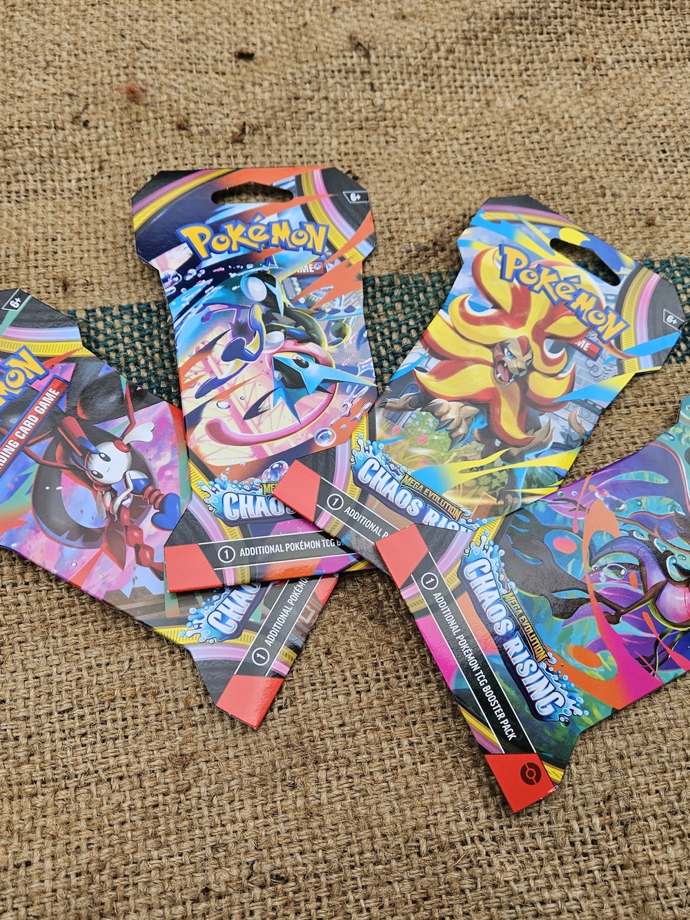 Pokémon TCG Chaos Rising Booster Packs in Sleeves - Art Set Lot